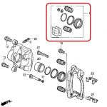 Ремкомплект переднего суппорта Honda 01463-S9A-A00 Ремкомплект переднего суппорта Honda 01463-S9A-A00