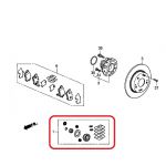 Ремкомплект заднего суппорта Honda 01473-TR0-A00 Ремкомплект заднего суппорта Honda 01473-TR0-A00