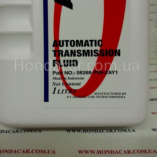Масло трансмиссионное "ATF DW-1" Honda 1л 08268-P99-ZAY1