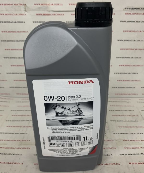 Масло моторное 0W-20 Honda Type 2.0 1л R2029901-701-L5