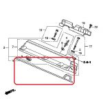 Прокладка клапанной крышки задней Honda 12351-R70-A00 Прокладка клапанной крышки задней Honda 12351-R70-A00