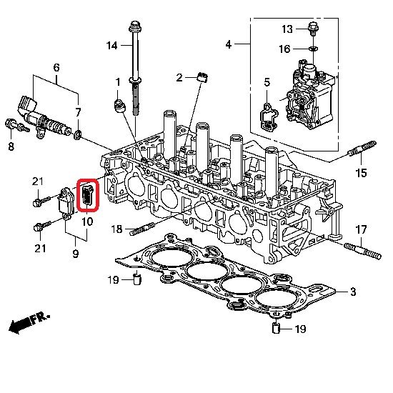 Прокладка клапана рециркуляции Honda 15845-RAA-A01