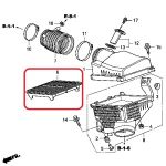 Фильтр воздушный Honda 17220-R70-A00 Фильтр воздушный Honda 17220-R70-A00