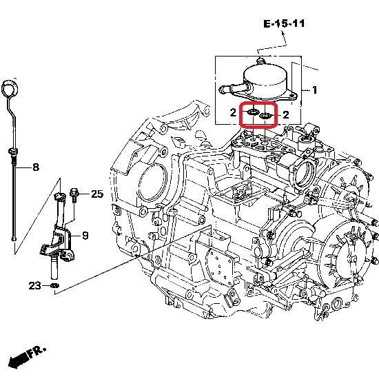 Кольцо уплотнительное нагревателя ATF Honda 19435-P8E-A01