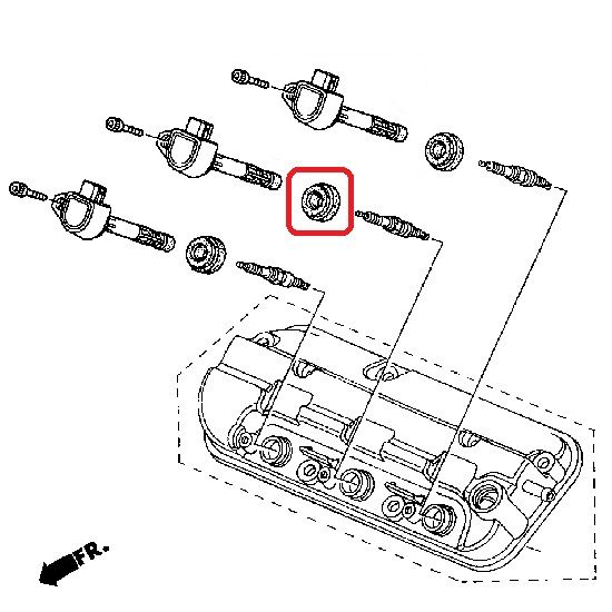 Кольцо уплотнительное катушки зажигания Honda 30522-PFB-007