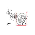 Тормозной диск задний Honda 42510-SCA-E00 Тормозной диск задний Honda 42510-SCA-E00