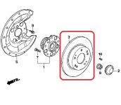 Тормозной диск задний Honda 42510-SMG-E20 Тормозной диск задний Honda 42510-SMG-E20