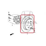 Тормозной диск задний Honda 42510-T0G-A02 Тормозной диск задний Honda 42510-T0G-A02
