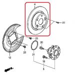 Тормозной диск задний Honda 42510-TA0-A00 Тормозной диск задний Honda 42510-TA0-A00