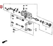 Задний правый тормозной суппорт Honda 43012-SEA-E01 Задний правый тормозной суппорт Honda 43012-SEA-E01
