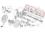 Тормозные колодки задние Honda 43022-S5A-J00 Тормозные колодки задние Honda 43022-S5A-J00