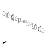 Тормозные колодки задние Honda 43022-S9A-010 Тормозные колодки задние Honda 43022-S9A-010
