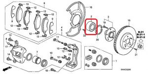 Подшипник ступицы переднего колеса Honda 44300-STK-951 Подшипник ступицы переднего колеса Honda 44300-STK-951