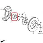 Подшипник ступицы переднего колеса Honda 44300-TA0-A61 Подшипник ступицы переднего колеса Honda 44300-TA0-A61