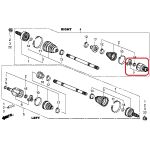 Шрус внутренний правый Honda 44310-TA0-305 Шрус внутренний правый Honda 44310-TA0-305