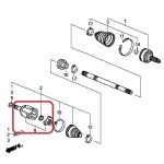 Шрус внутренний левый Honda 44310-TA0-A60 Шрус внутренний левый Honda 44310-TA0-A60