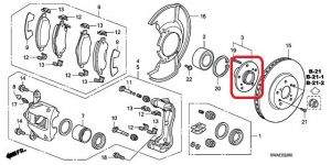Ступица колеса переднего Honda 44600-SWW-E00 Ступица колеса переднего Honda 44600-SWW-E00
