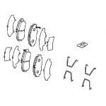 Тормозные колодки передние Honda 45022-TE0-A60 Тормозные колодки передние Honda 45022-TE0-A60