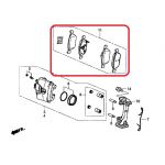 Тормозные колодки передние Honda 45022-TV2-E02 Тормозные колодки передние Honda 45022-TV2-E02