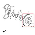 Тормозной диск передний Honda 45251-SWW-G01 Тормозной диск передний Honda 45251-SWW-G01