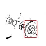 Тормозной диск передний Honda 45251-SXS-A01 Тормозной диск передний Honda 45251-SXS-A01