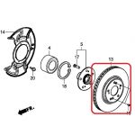 Тормозной диск передний Honda 45251-T0G-A00 Тормозной диск передний Honda 45251-T0G-A00