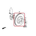 Гальмівний диск передній Honda 45251-T1E-G00 Гальмівний диск передній Honda 45251-T1E-G00