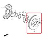 Тормозной диск передний Honda 45251-TA6-A00 Тормозной диск передний Honda 45251-TA6-A00