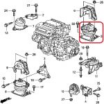 Подушка двигателя задняя Honda 50810-TA1-A01 Подушка двигателя задняя Honda 50810-TA1-A01