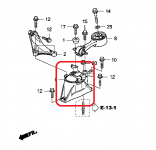 Подушка двигателя правая нижняя Honda 50820-SMG-E04 Подушка двигателя правая нижняя Honda 50820-SMG-E04
