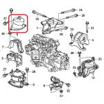 Подушка двигателя правая Honda 50820-TA2-H01 Подушка двигателя правая Honda 50820-TA2-H01