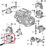 Подушка двигателя передняя Honda 50830-TA1-A01 Подушка двигателя передняя Honda 50830-TA1-A01