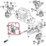Подушка двигателя передняя (МКПП) Honda 50840-S7C-000 Подушка двигателя передняя (МКПП) Honda 50840-S7C-000