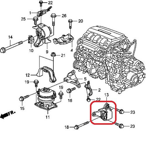 Подушка двигуна (КПП) Honda 50850-SZA-A02