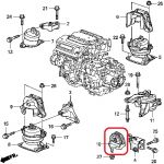 Подушка двигателя (КПП) нижняя Honda 50851-TA1-A01 Подушка двигателя (КПП) нижняя Honda 50851-TA1-A01