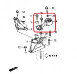 Подушка двигателя правая верхняя Honda 50880-SMG-E02 Подушка двигателя правая верхняя Honda 50880-SMG-E02