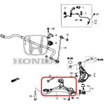 Рычаг передней подвески правый нижний Honda 51350-TV2-E02 Рычаг передней подвески правый нижний Honda 51350-TV2-E02