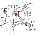 Сайлентблок переднего нижнего рычага левый Honda 51362-SJA-010 Сайлентблок переднего нижнего рычага левый Honda 51362-SJA-010