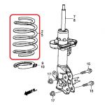 Пружина передняя правая Honda 51401-TR0-E01 Пружина передняя правая Honda 51401-TR0-E01
