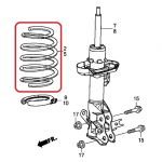 Пружина передняя левая Honda 51406-TR0-E01 Пружина передняя левая Honda 51406-TR0-E01