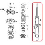 Амортизатор передний левый Honda 51606-SJA-E52 Амортизатор передний левый Honda 51606-SJA-E52