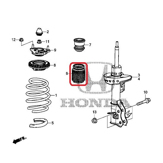Пыльник амортизатора передний Honda 51686-TV0-E01