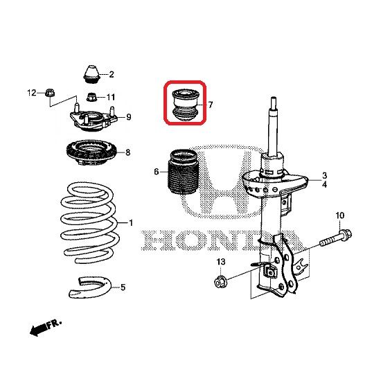 Відбійник переднього амортизатора Honda 51722-TV0-E02