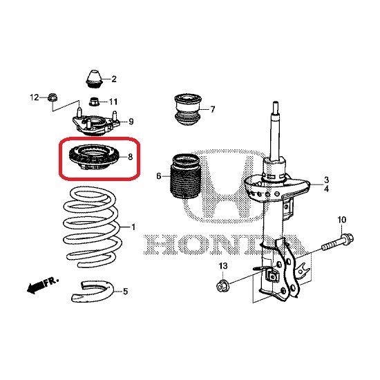 Подшипник опоры переднего амортизатора Honda 51726-SMG-E02