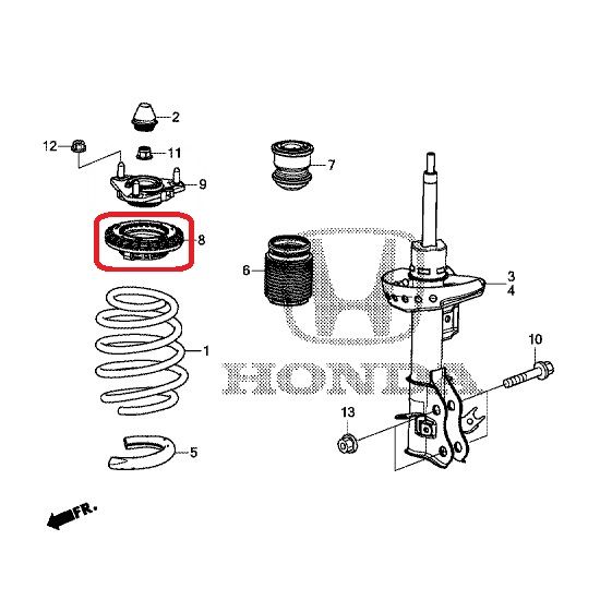 Підшипник опори переднього амортизатора Honda 51726-TV0-E01