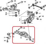 Рычаг задний нижний Honda 52350-SJA-000 Рычаг задний нижний Honda 52350-SJA-000