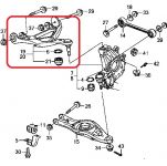 Рычаг подвески задний верхний левый Honda 52400-SJA-013 Рычаг подвески задний верхний левый Honda 52400-SJA-013