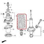 Пружина подвески задняя Honda 52441-SWW-E21 Пружина подвески задняя Honda 52441-SWW-E21