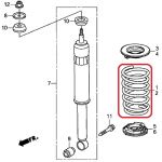 Пружина подвески задняя левая Honda 52446-TR0-E12 Пружина подвески задняя левая Honda 52446-TR0-E12