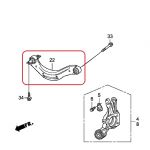 Рычаг задней подвески верхний Honda 52510-TR0-A01 Рычаг задней подвески верхний Honda 52510-TR0-A01